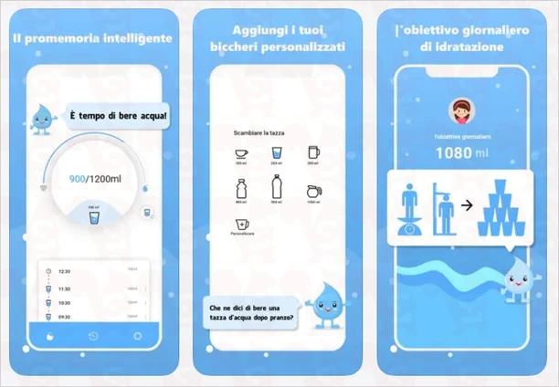 app bere acqua drink water