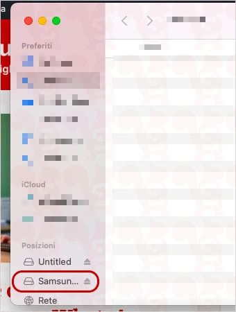 rimozione sicura usb macos finder