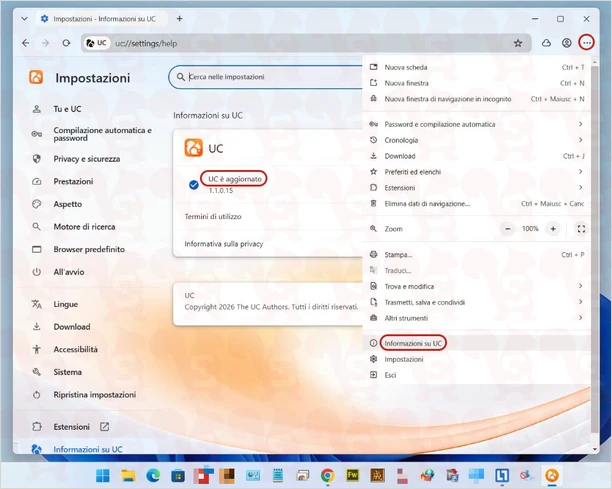 aggiornare ucbrowser desktop