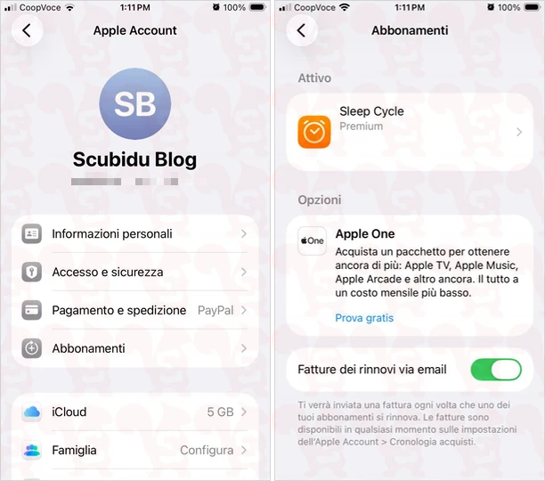 disdire abbonamento impostazioni ios