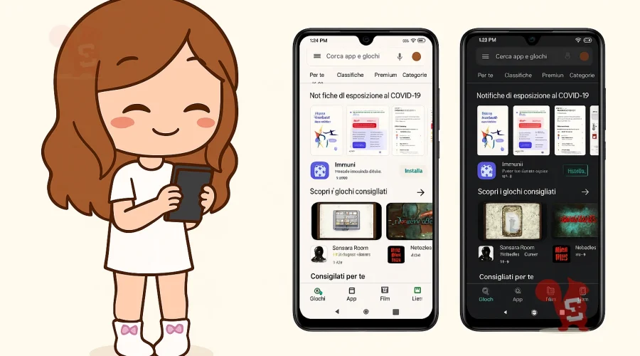 modalita notte google play store