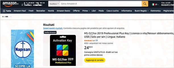licenza microsoft office amazon