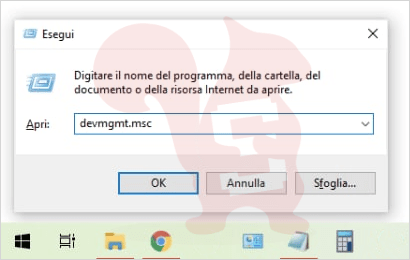 microsoft windows esegui gestione dispositivi