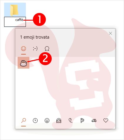 smile e emoji per rinomare file e cartelle computer windows 10