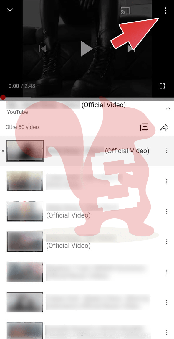 youtube smartphone video menu