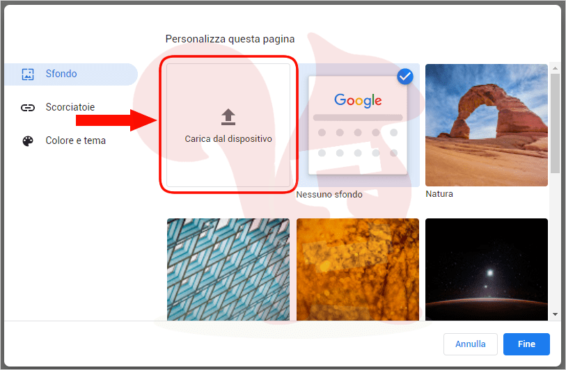 google chrome impostare gif come sfondo