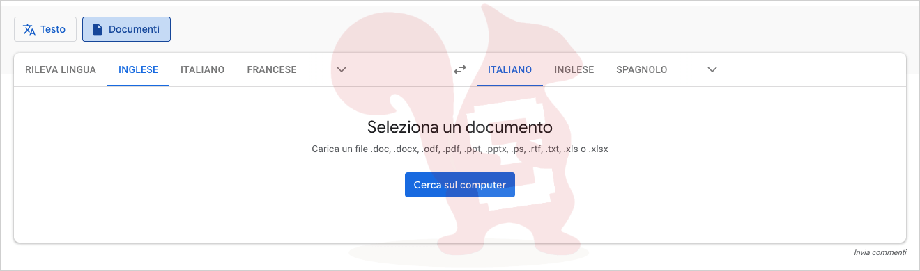 google translate documento