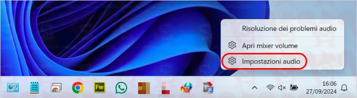 windows 11 impostazioni audio