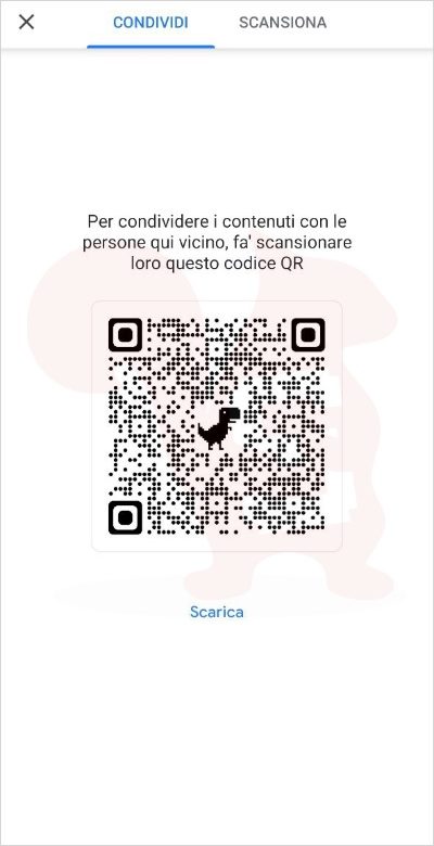google chrome android creare codice qr link pagina