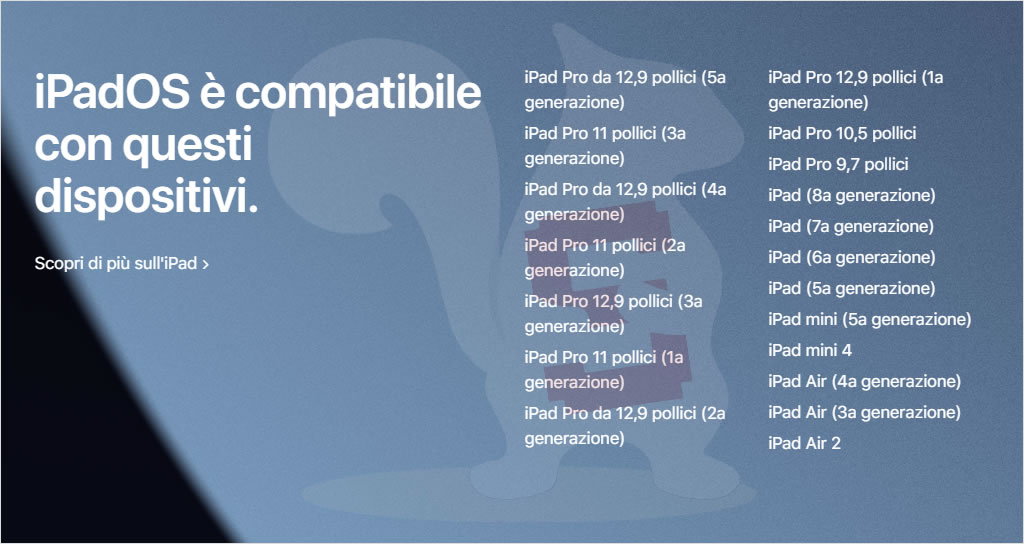 apple-ipad ipados 15 dispositivi compatibili