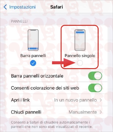 apple ios 15 vecchio safari impostazioni