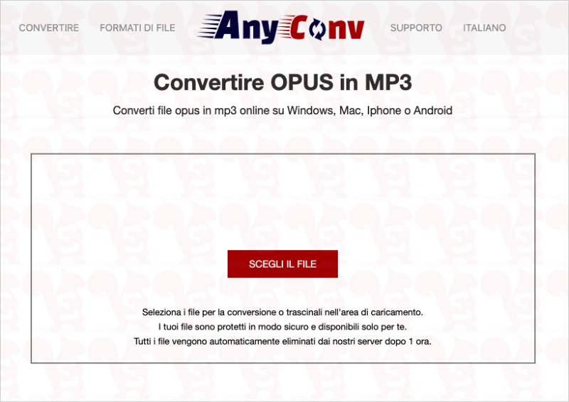 convertire opus in mp3 anyconv