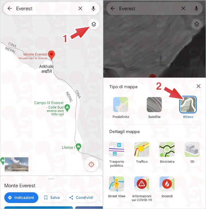 altitudine google maps app