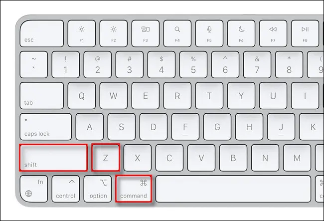 apple mac tastiera command z