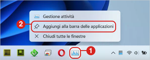 windows icona gestione attività task manager barra delle applicazioni