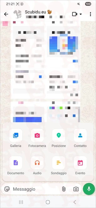 inviare file whatsapp android