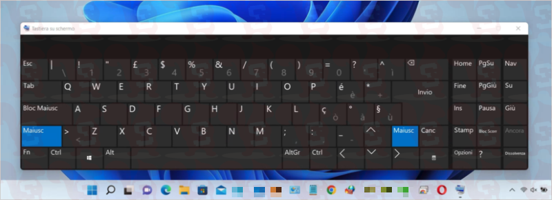 windows 11 tastiera su schermo