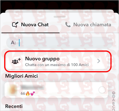 snapchat creare chat di gruppo