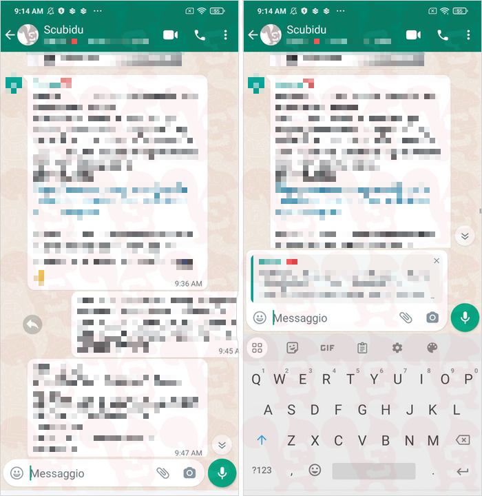 rispondere messaggio whatsapp smartphone