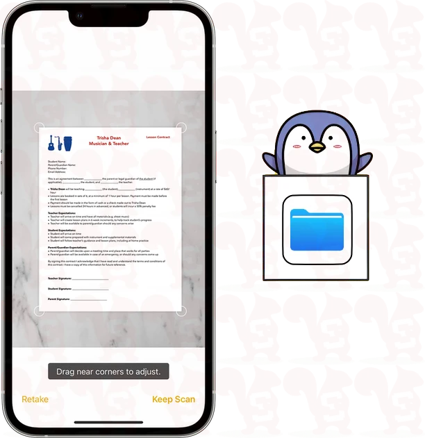 scansionare documento file apple