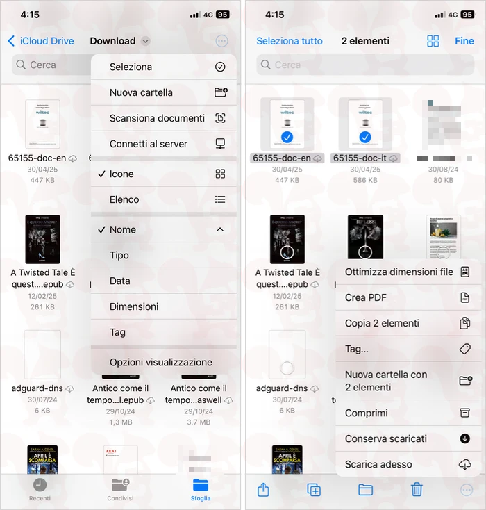 creare archivio ios