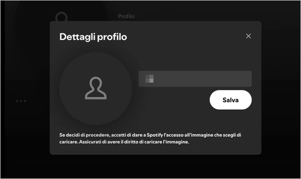 cambiare nome spotify desktop