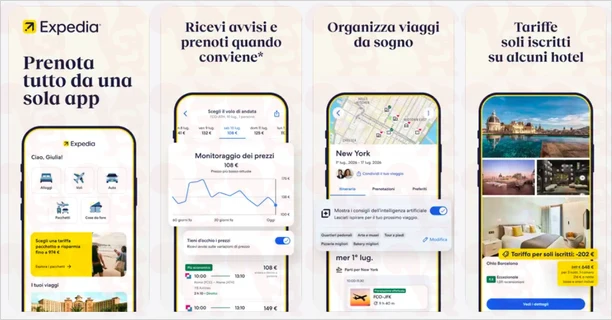app voli low cost expedia