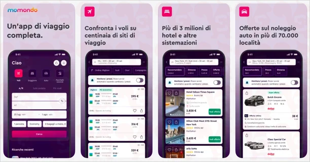 app voli low cost momondo