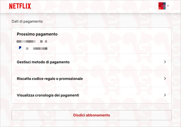 disdire netflix sito