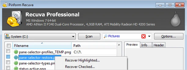programma recupero dati recuva