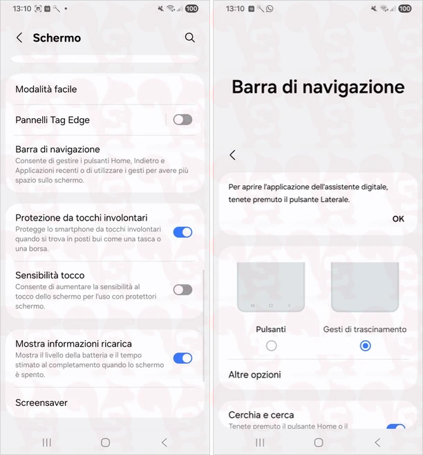 attivare gesture samsung