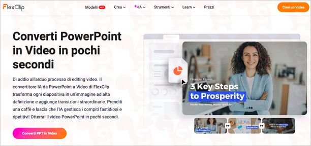 convertire ppt video flexclip
