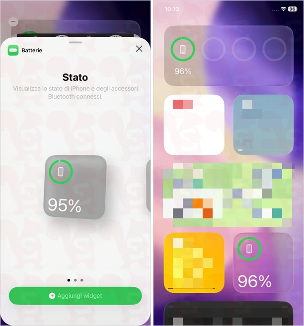 widget batteria ios